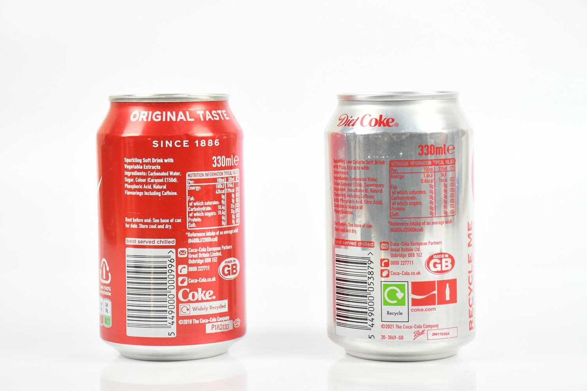 Damien Hirst, Pair of signed Coca-Cola cans, 2021