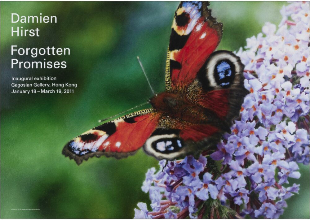 Damien Hirst, Forgotten Promises 'Inachis io in Buddleja davidii', 2009