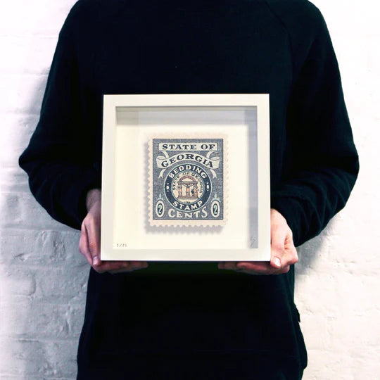 Guy Gee Art - GEORGIA stamp art- Contemporary Art Gallery