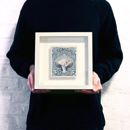 Guy Gee Art - LAS VEGAS 2 stamp art- Contemporary Art Gallery