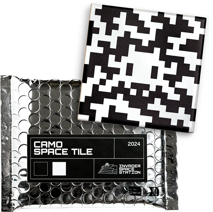 Invader, Set of Camo Space Tiles, 2024 Limited edition art for sale from Smolensky Gallery
