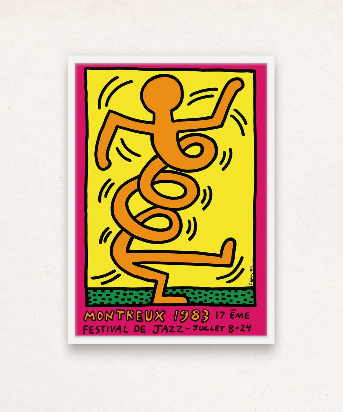 Keith Haring, Montreux Jazz Festival, 1983 (Orange)