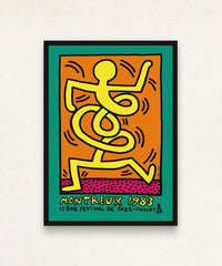 Keith Haring, Montreux Jazz Festival, 1983 (Yellow)