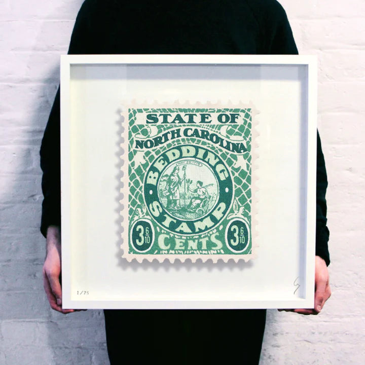 Guy Gee Art - NORTH CAROLINA stamp art- Contemporary Art Gallery