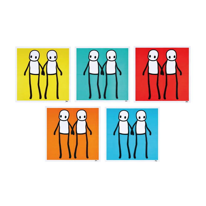 STIK, Full Set of Holding Hands Signed Prints, 2020, signed prints for sale from Smolensky Gallery