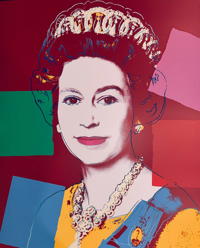 Pop art screenprint by Sunday B Morning (Andy Warhol) Sunday B. Morning (Andy Warhol), 334 Queen Elizabeth II – collectible contemporary artwork for sale from Smolensky Gallery