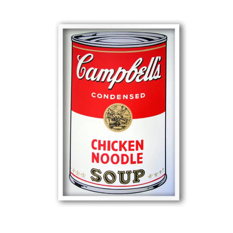 Pop art screenprint by Sunday B Morning (Andy Warhol) Sunday B. Morning (Andy Warhol), Campbells Chicken Noodle Soup – collectible contemporary artwork for sale from Smolensky Gallery
