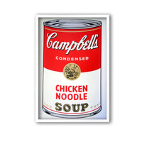 Pop art screenprint by Sunday B Morning (Andy Warhol) Sunday B. Morning (Andy Warhol), Campbells Chicken Noodle Soup – collectible contemporary artwork for sale from Smolensky Gallery