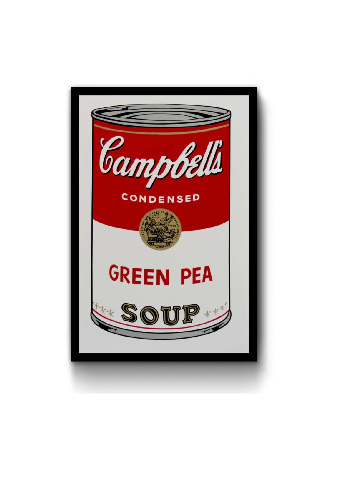 Pop art screenprint by Sunday B Morning (Andy Warhol) Sunday B. Morning (Andy Warhol), Campbells Green Pea Soup – collectible contemporary artwork for sale from Smolensky Gallery