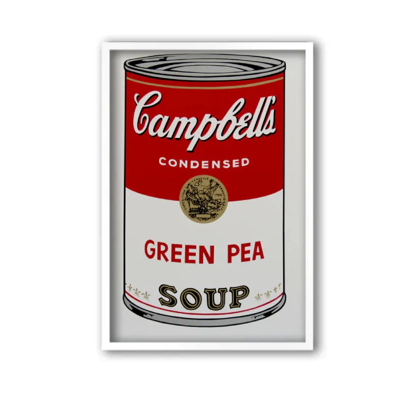 Pop art screenprint by Sunday B Morning (Andy Warhol) Sunday B. Morning (Andy Warhol), Campbells Green Pea Soup – collectible contemporary artwork for sale from Smolensky Gallery