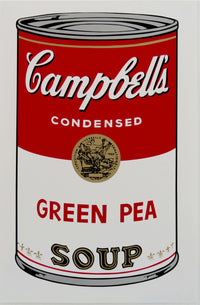 Pop art screenprint by Sunday B Morning (Andy Warhol) Sunday B. Morning (Andy Warhol), Campbells Green Pea Soup – collectible contemporary artwork for sale from Smolensky Gallery