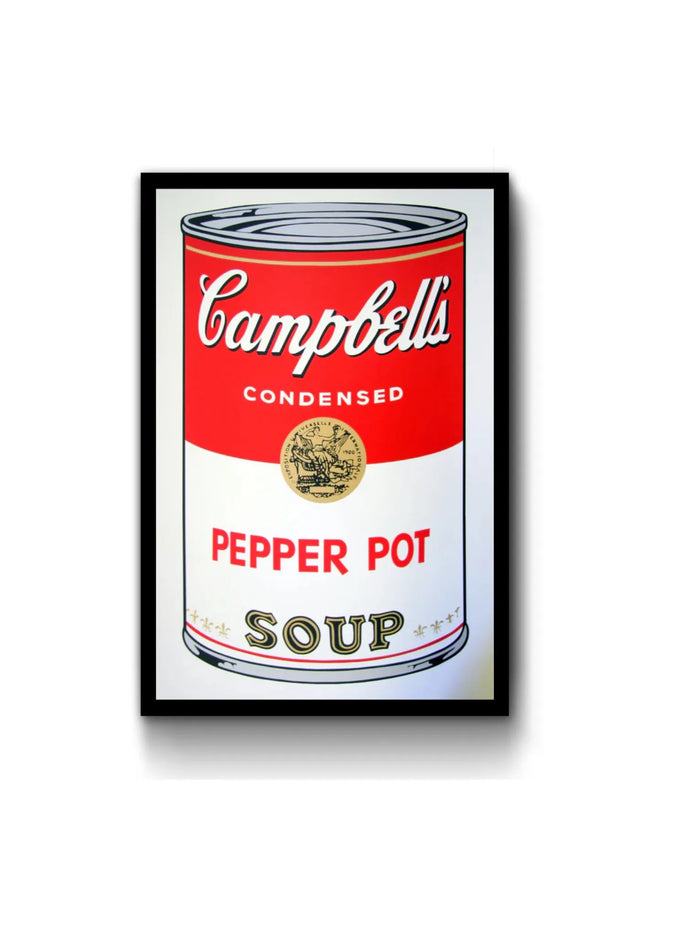 Pop art screenprint by Sunday B Morning (Andy Warhol) Sunday B. Morning (Andy Warhol), Campbells Pepper Pot Soup – collectible contemporary artwork for sale from Smolensky Gallery