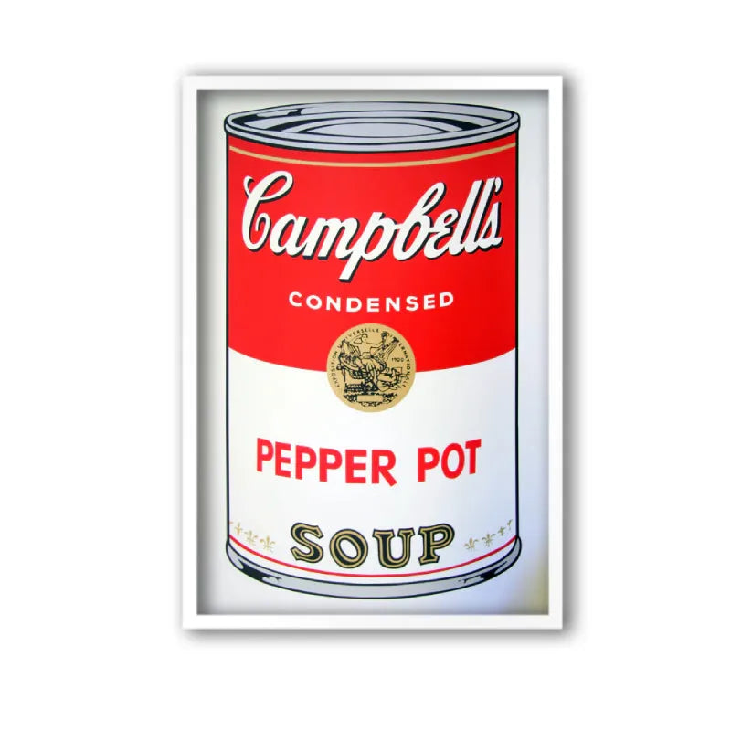 Pop art screenprint by Sunday B Morning (Andy Warhol) Sunday B. Morning (Andy Warhol), Campbells Pepper Pot Soup – collectible contemporary artwork for sale from Smolensky Gallery