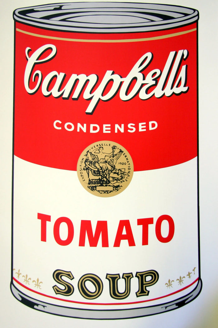 Pop art screenprint by Sunday B Morning (Andy Warhol) Sunday B. Morning (Andy Warhol), Campbells Tomato Soup – collectible contemporary artwork for sale from Smolensky Gallery