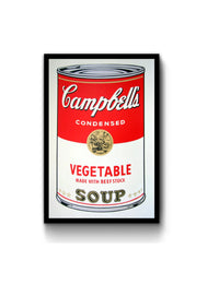 Pop art screenprint by Sunday B Morning (Andy Warhol) Sunday B. Morning (Andy Warhol), Campbells Vegetable Soup – collectible contemporary artwork for sale from Smolensky Gallery