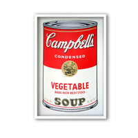 Pop art screenprint by Sunday B Morning (Andy Warhol) Sunday B. Morning (Andy Warhol), Campbells Vegetable Soup – collectible contemporary artwork for sale from Smolensky Gallery
