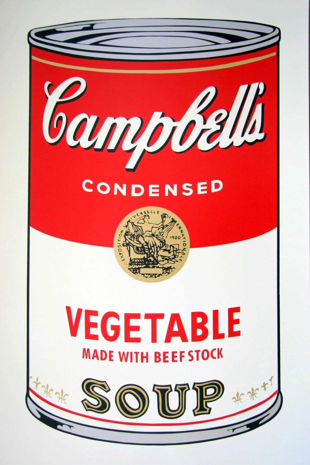 Pop art screenprint by Sunday B Morning (Andy Warhol) Sunday B. Morning (Andy Warhol), Campbells Vegetable Soup – collectible contemporary artwork for sale from Smolensky Gallery