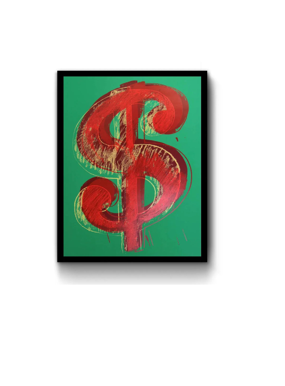 Pop art screenprint by Sunday B Morning (Andy Warhol) Sunday B. Morning (Andy Warhol), Dollar Green – collectible contemporary artwork for sale from Smolensky Gallery