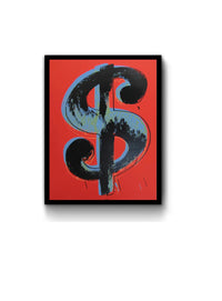 Pop art screenprint by Sunday B Morning (Andy Warhol) Sunday B. Morning (Andy Warhol), Dollar Red – collectible contemporary artwork for sale from Smolensky Gallery