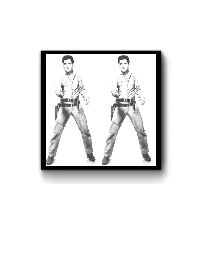 Pop art screenprint by Sunday B Morning (Andy Warhol) Sunday B. Morning (Andy Warhol), Double Elvis – collectible contemporary artwork for sale from Smolensky Gallery