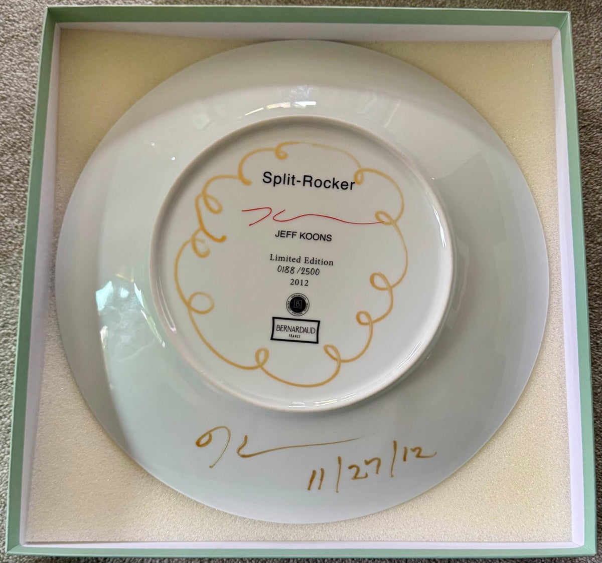 Jeff Koons, Split Rocker (Hand-signed and finished), 2012