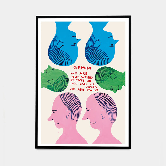 David Shrigley, Signs Of The Zodiac - Gemini, 2024 contemporary art for sale from Smolensky Gallery