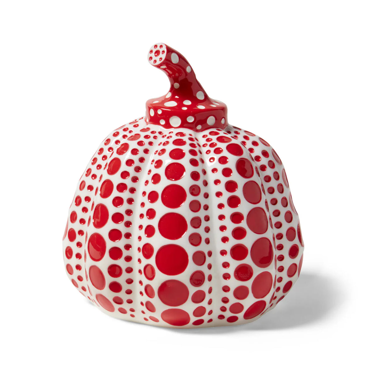 Yayoi Kusama, Pumpkin Set of 2 (White/Red) (Yellow/Black), 2015 by Yayoi Kusama, featuring her signature polka dots and hypnotic patterns. Presented by Smolensky Gallery, showcasing the visionary work of the iconic Japanese contemporary artist.