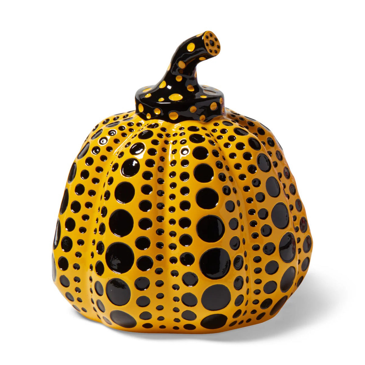 Yayoi Kusama, Pumpkin Set of 2 (White/Red) (Yellow/Black), 2015 by Yayoi Kusama, featuring her signature polka dots and hypnotic patterns. Presented by Smolensky Gallery, showcasing the visionary work of the iconic Japanese contemporary artist.