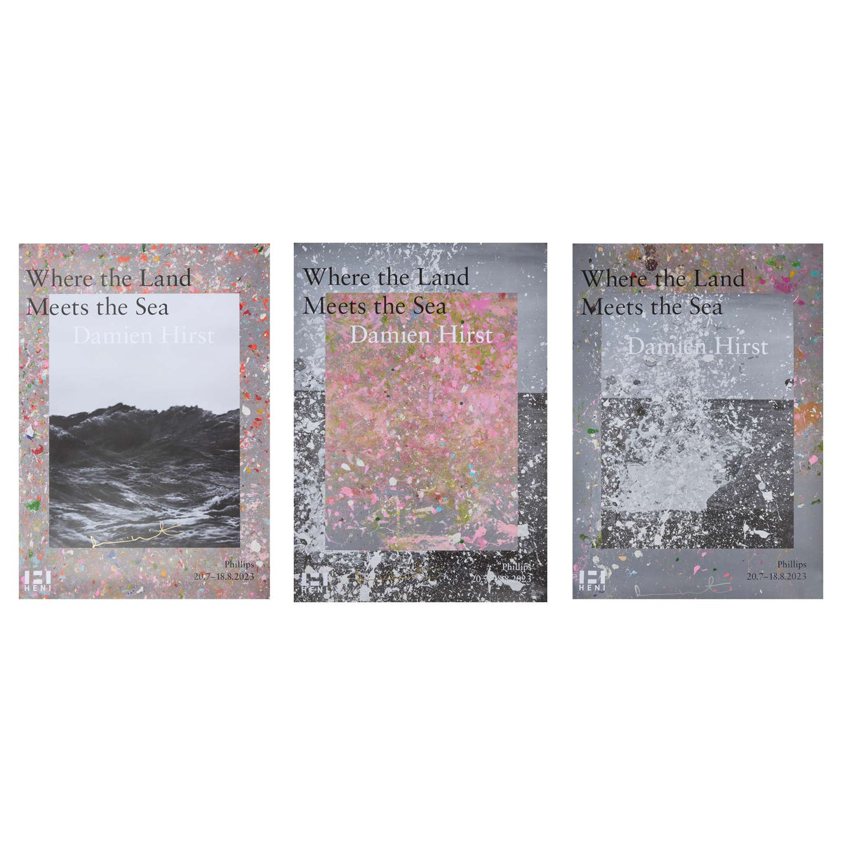 Damien Hirst, Where the Land Meets the Sea (Signed) (Set of 3), 2023