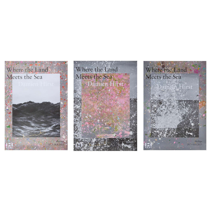 Damien Hirst, Where the Land Meets the Sea (Signed) (Set of 3), 2023