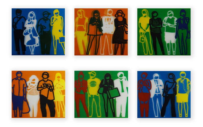 Julian Opie, Standing People Lenticular (Set of 6), 2019