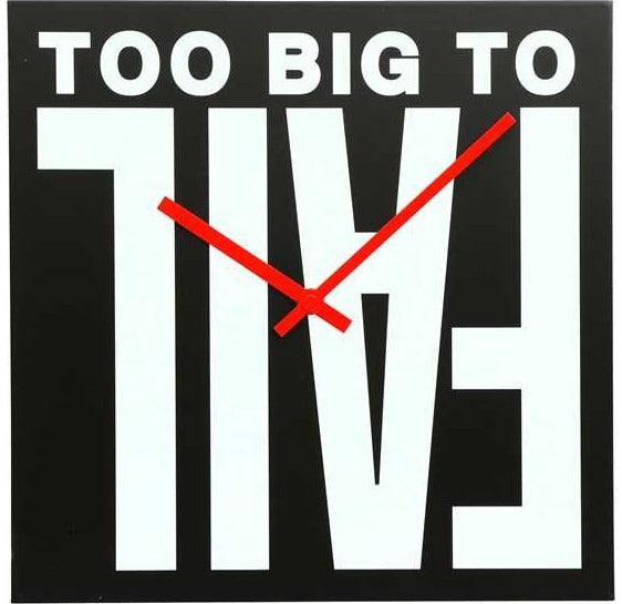 Barbara Kruger, Untitled (Too Big To Fail Wall Clock), 2012