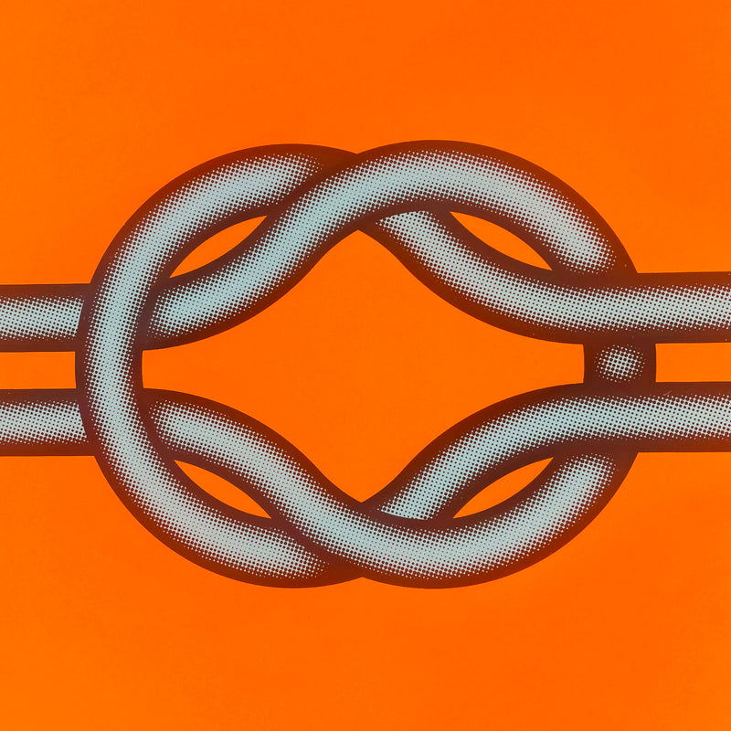 Mark Beattie, Love Knot (Blue in Orange), 2022