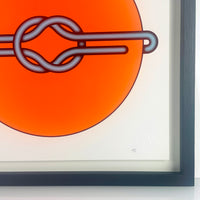Mark Beattie, Love Knot (Blue in Orange), 2022