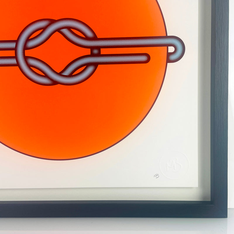 Mark Beattie, Love Knot (Blue in Orange), 2022