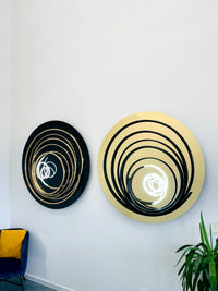 Mark Beattie, White Neon in Black Spiral, 2023