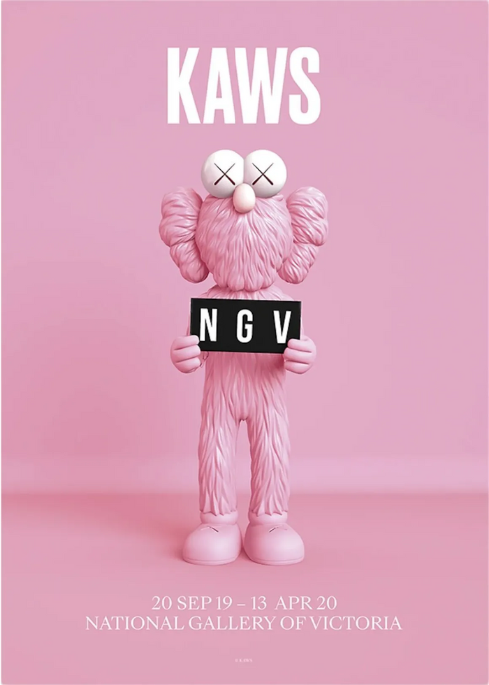 Kaws, NGV BFF Poster (Pink), 2020