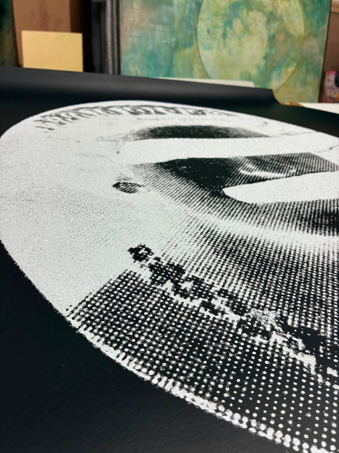 Liberty Queen,(Diamond dust, white on black) Signed edition of 2 (unnumbered) (2011)