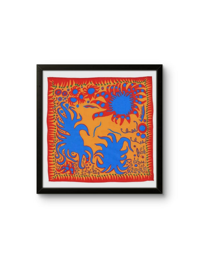 Yayoi Kusama, Joy I Feel When Love has Blossomed (Scarf), 2019 FRAMED
