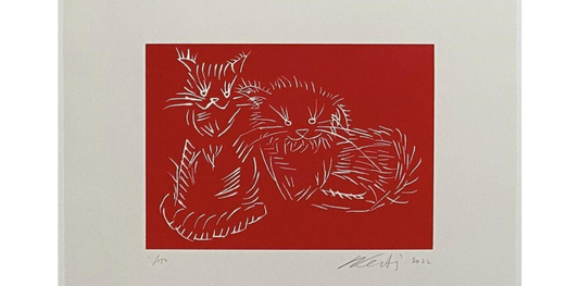 Ai Weiwei, Cats (Red), 2022 - Smolensky Gallery