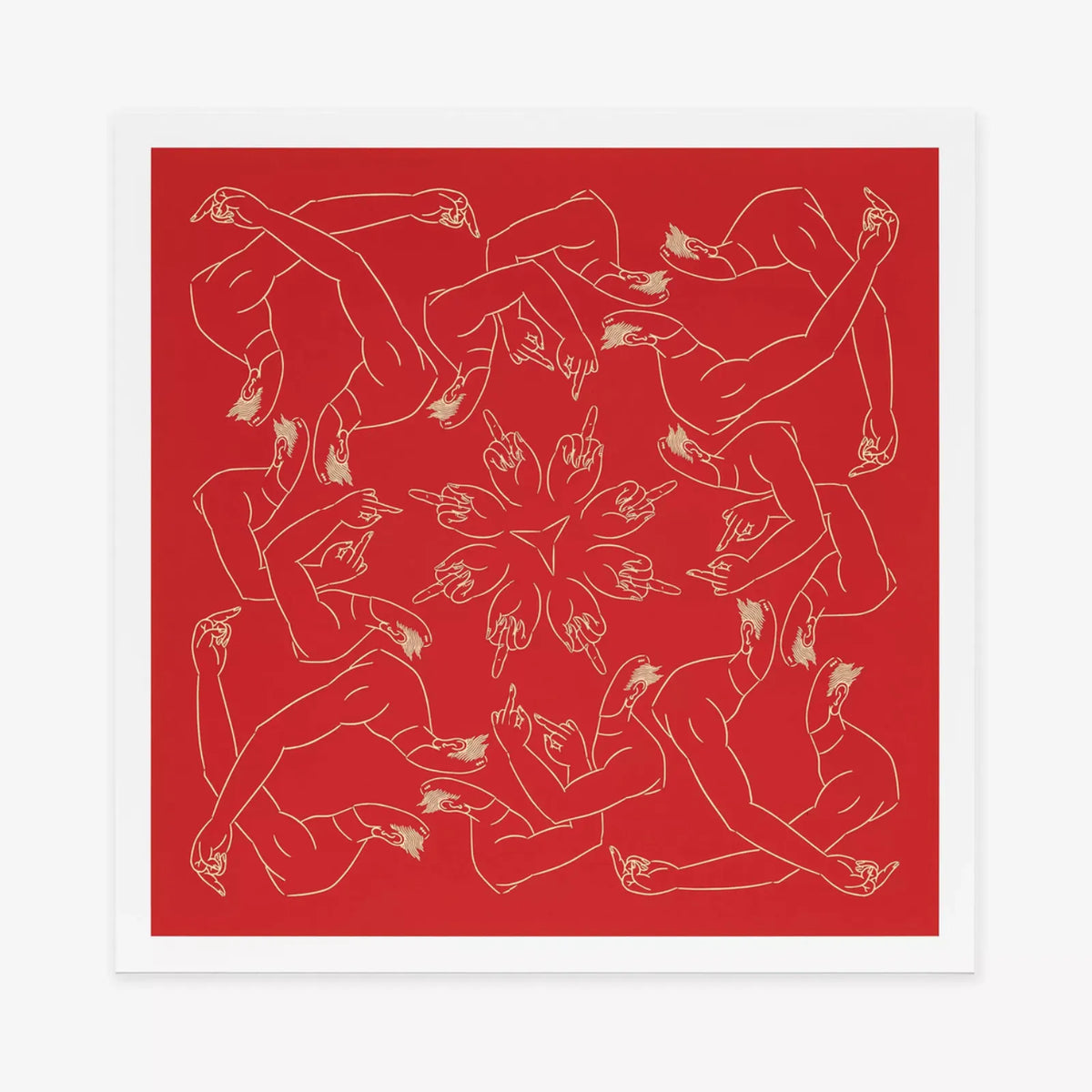 Ai Weiwei, Middle Finger (Red), 2023, Contemporary signed print for sale from Smolensky gallery 
