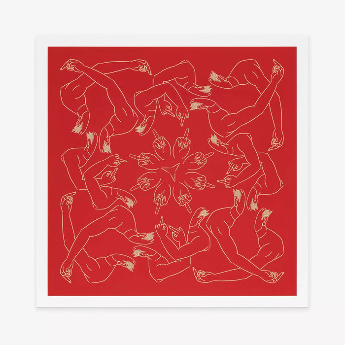 Ai Weiwei, Middle Finger (Red), 2023, Contemporary signed print for sale from Smolensky gallery 
