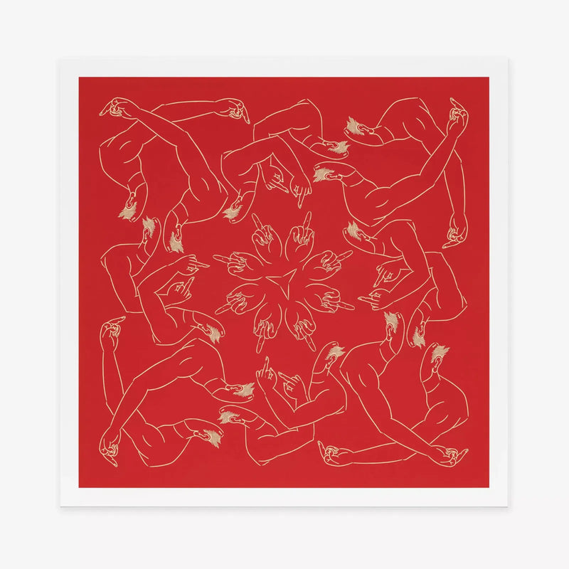 Ai Weiwei, Middle Finger (Red), 2023, Contemporary signed print for sale from Smolensky gallery 