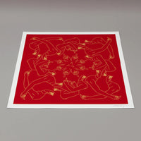 Ai Weiwei, Middle Finger (Red), 2023, Contemporary signed print for sale from Smolensky gallery 