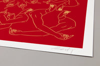 Ai Weiwei, Middle Finger (Red), 2023, Contemporary signed print for sale from Smolensky gallery 