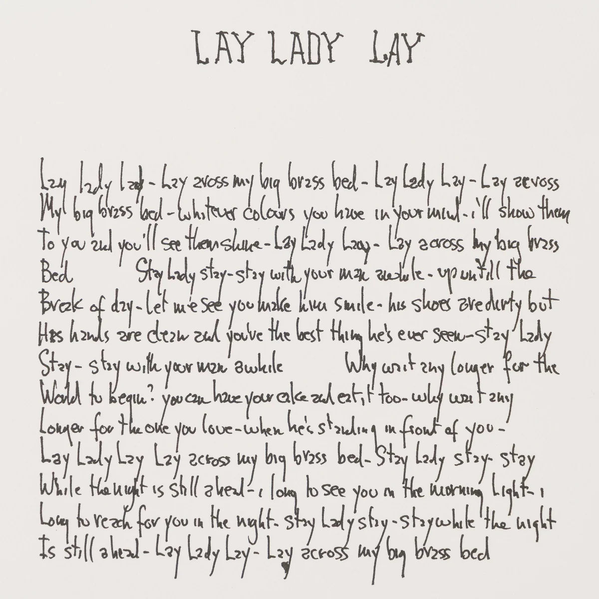 Bob Dylan, Lay Lady Lay, 2026