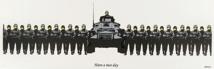 Banksy, Have a Nice Day (Anarchist Book Fair), (signed), 2003,art for sale from Smolensky Gallery