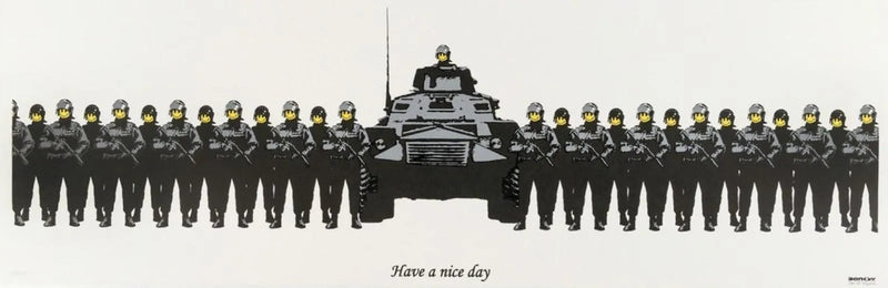 Banksy, Have a Nice Day (Anarchist Book Fair), (signed), 2003,art for sale from Smolensky Gallery