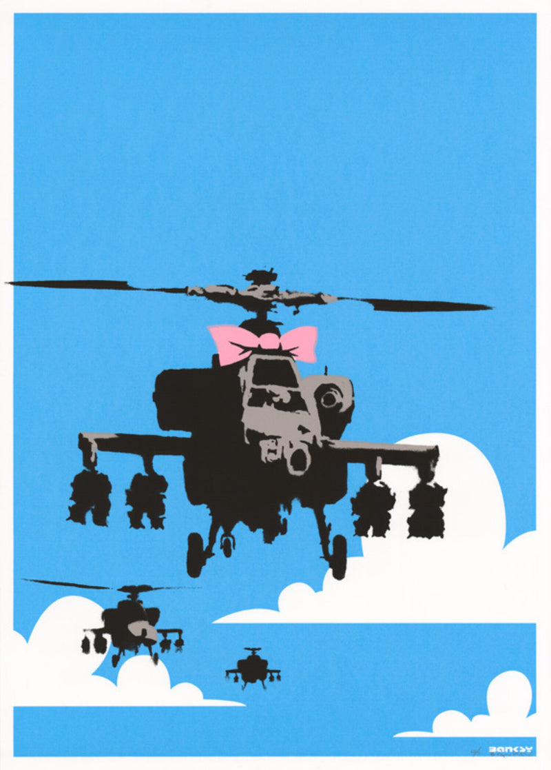 Banksy, Happy Choppers (Signed), 2003 art for sale from Smolensky Gallery