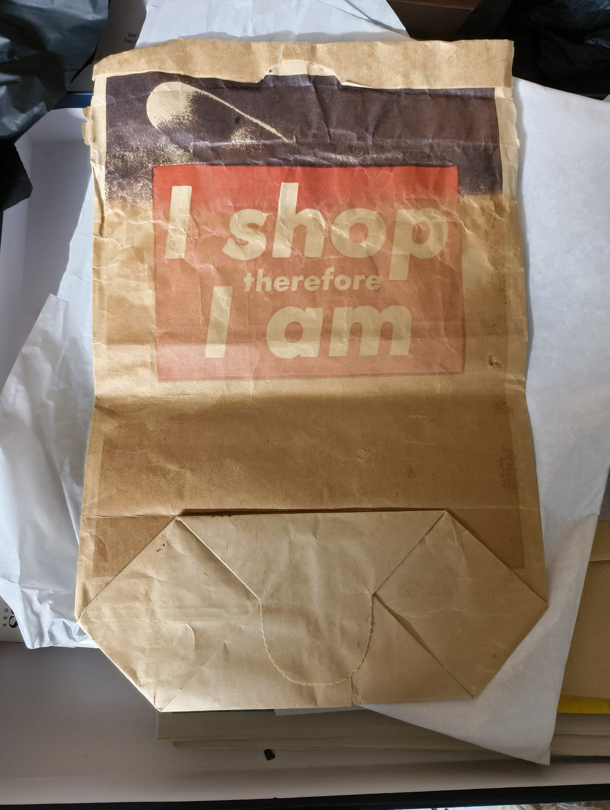 Barbara Kruger, I Shop Therefore I Am, 1990